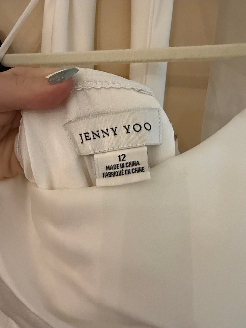 Jenny Yoo White Satin Halter Maxi Dress with Scarf - Picture 6 of 8
